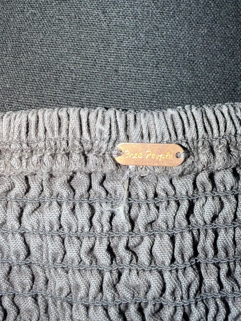 Like New never worm. Free People Gray Smocked Button-Front Maxi Dress - Size Sma